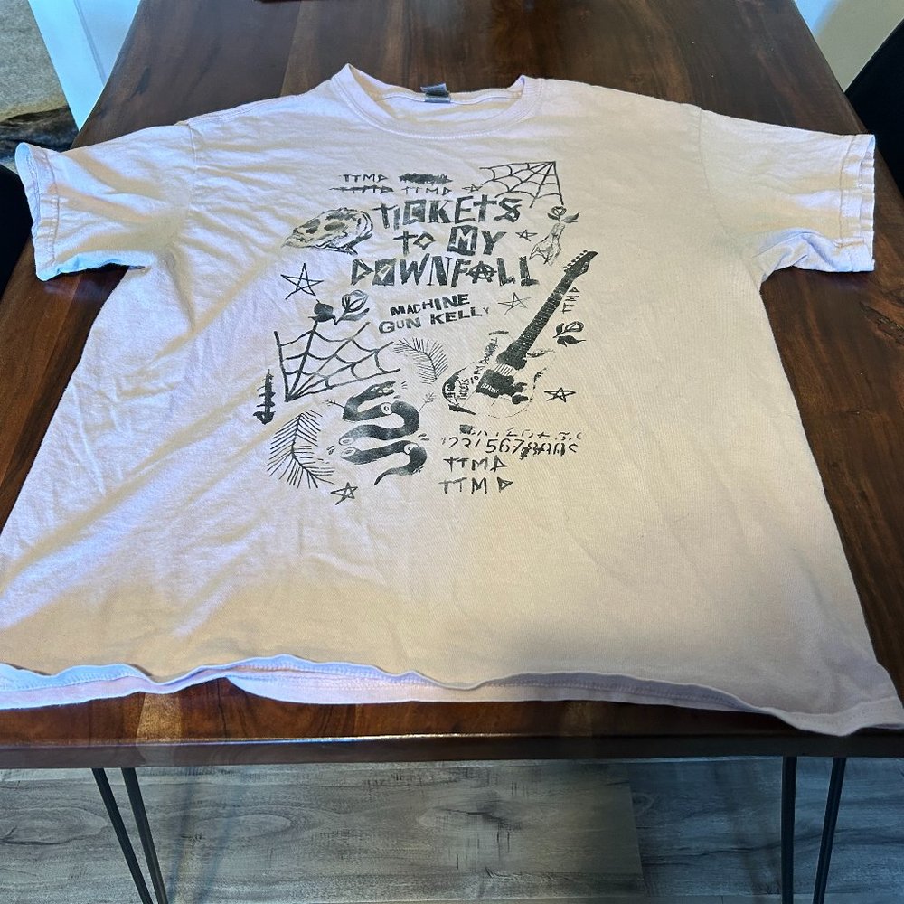 Machine Gun Kelly Tickets to My Downfall Pink Tee